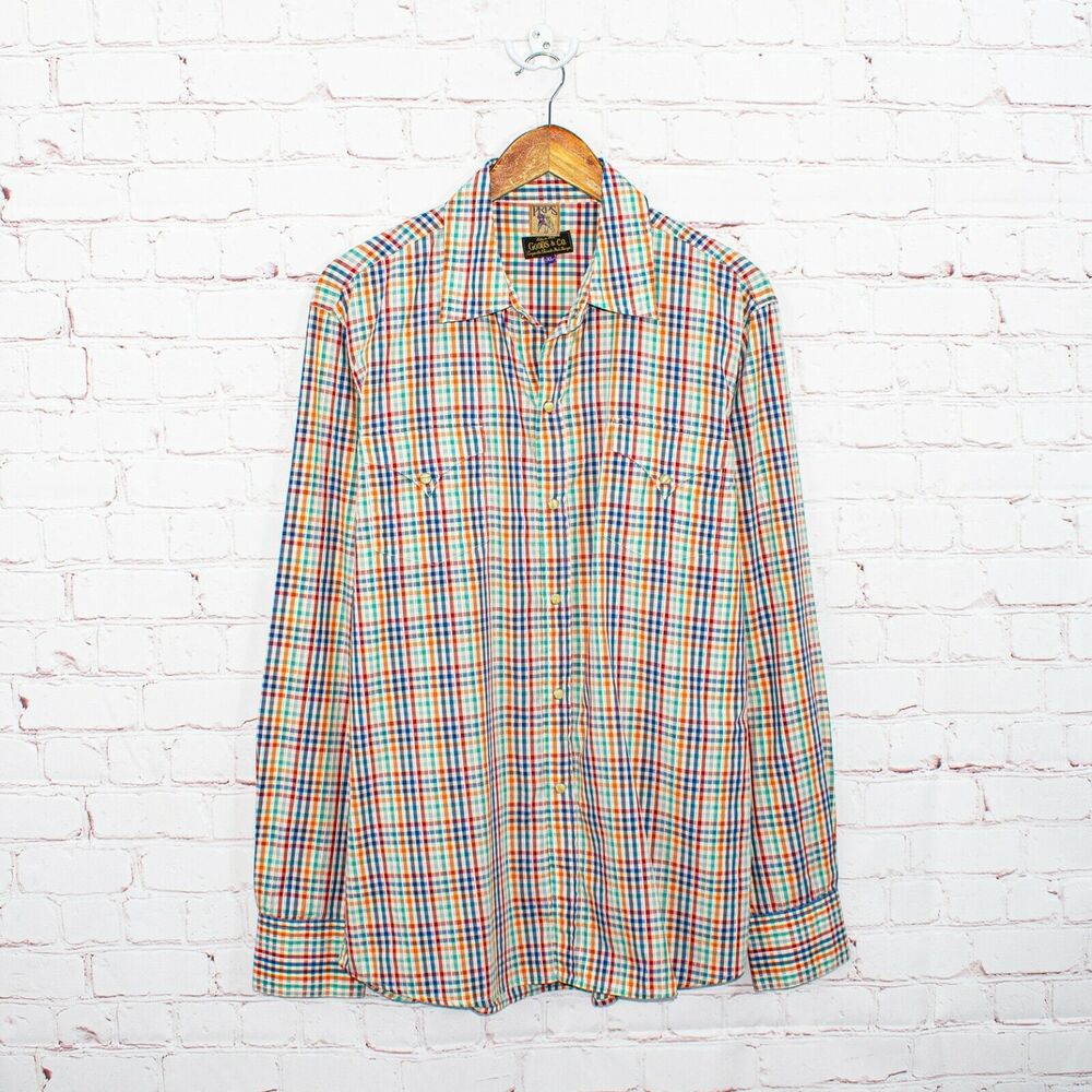 PRPS Goods Co. Men's Western Pearl Snap Shirt Multi color check Size XL